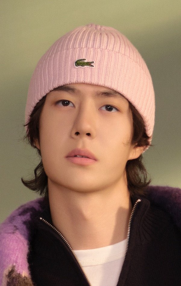 ビーニーもリップもピンクで 可愛い🐊💕 ©️Lacoste #WangYibo #王一博