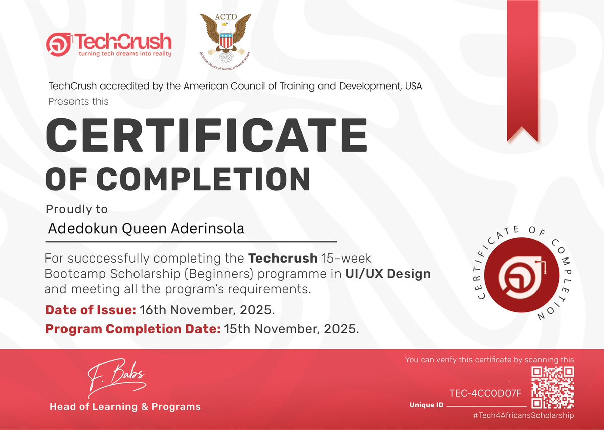 adedokun_queenA's tweet image. Big win!!  🥹✨❤️
PASSION💖
DETERMINATION💚
HARD WORK🎉👩🏾‍💻
#UIUXDesign