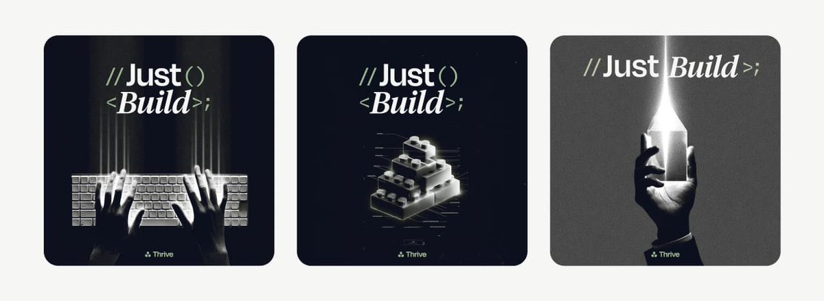 thriveprotocol's tweet image. Just Build. Thrive.