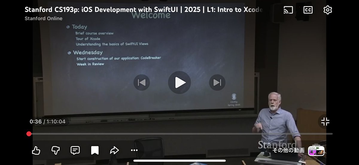 Megabits_mzq's tweet image. 斯坦福的老爷子今年又想起来密码了，这大概是这课的第三版还是第四版，当年就是靠这个学的 iOS。

youtu.be/kCjDulwChRQ?si…