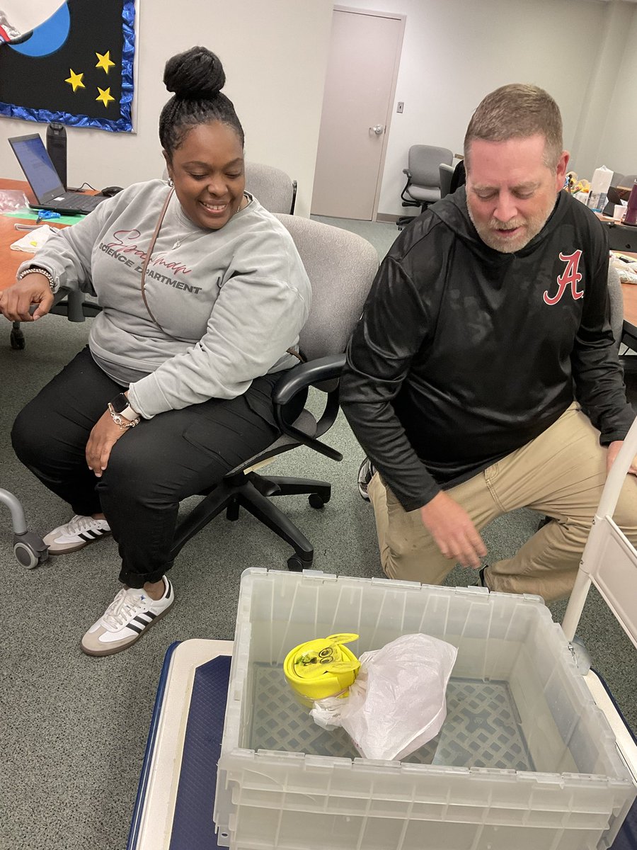 AmstiUAH's tweet image. Secondary Math &amp;amp; Science teachers teaming up to design, test, and improve animal prosthetic models #EDP  #solvingproblems