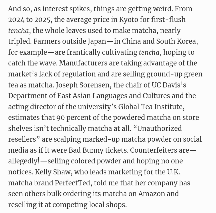 Oh no...not ground up green tea