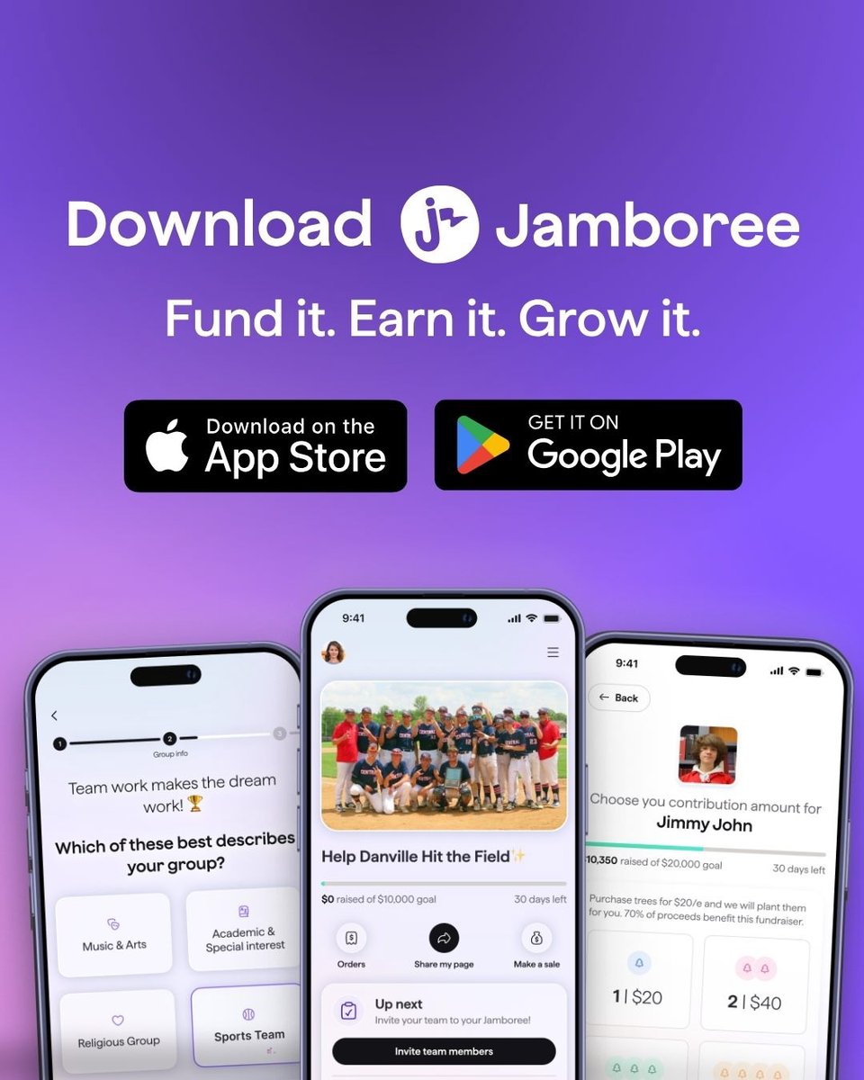 Earned beats handed out. With Jamboree, your player covers costs by selling impact — every $20 plants a tree in Indiana. Five minutes to set up. A season’s worth of pride. 

Start your fundraiser today: jamboree.org/blog/why-your-…

#YouthSports #Fundraising