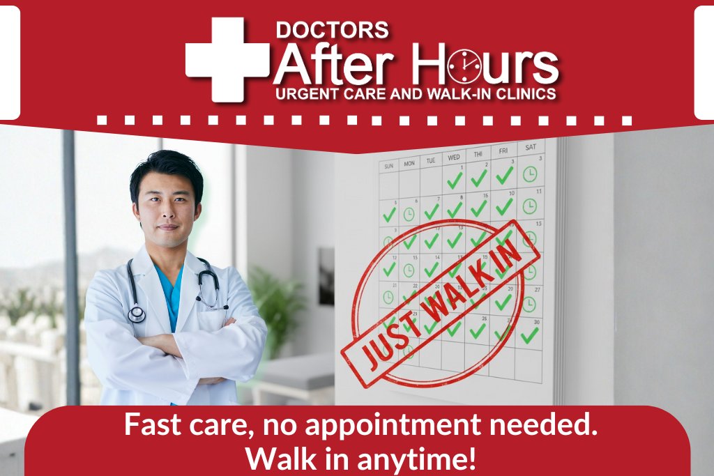 DoctorAfterHour's tweet image. Your time matters. Skip the wait, skip the stress — we’ve got you covered. 🕐 doctorsafterhrs.com 
...
#walkinclinic #urgentcare #urgentcarenearme #DoctorsAfterHours #Louisiana #NewOrleans #Clearview #Veterans #noappointment #fastcare #localclinic
