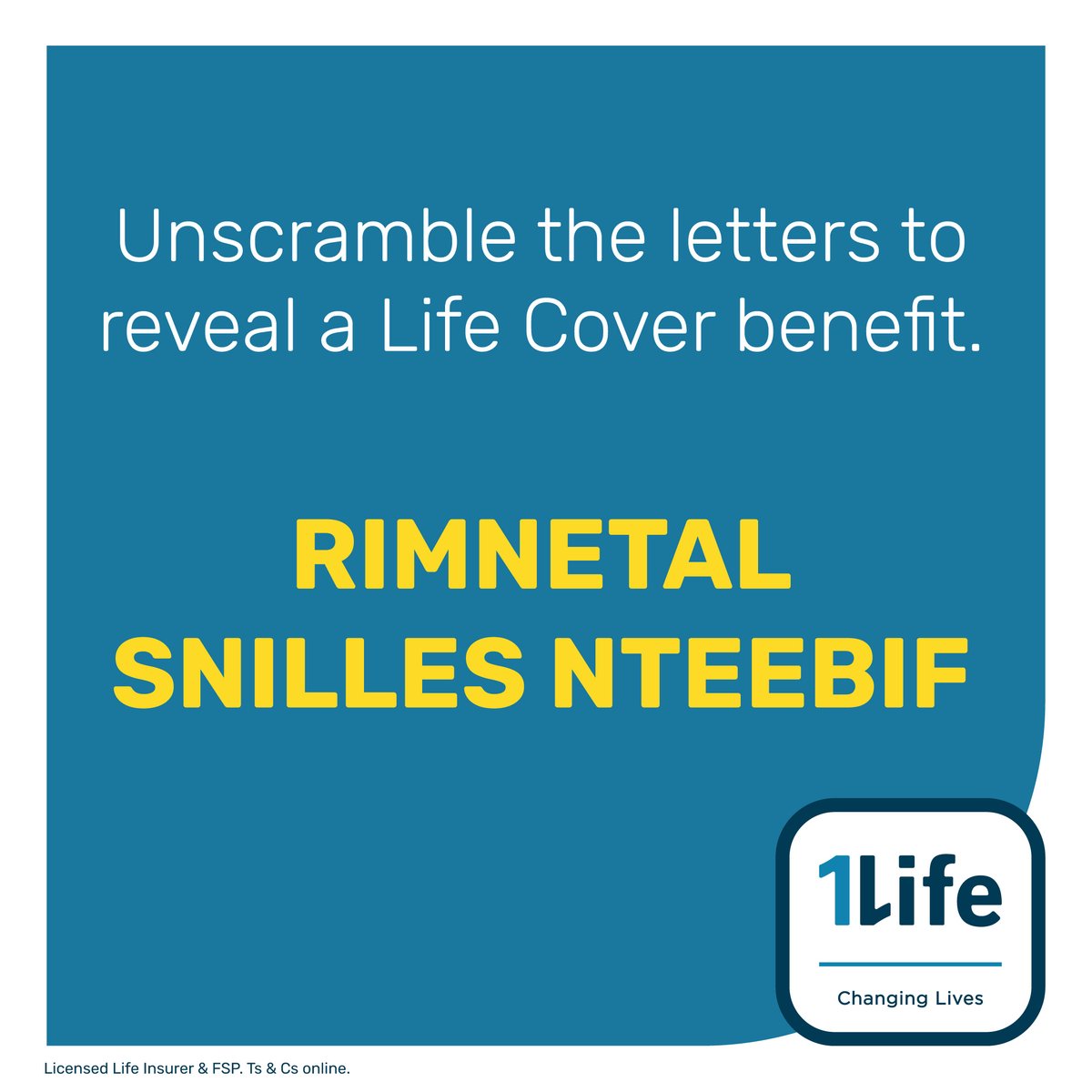 1life_insurance's tweet image. Hint: This benefit allows us to pay out a Life cover policy before a policyholder passes away so that you can truly rest assured that your family has been taken care of.