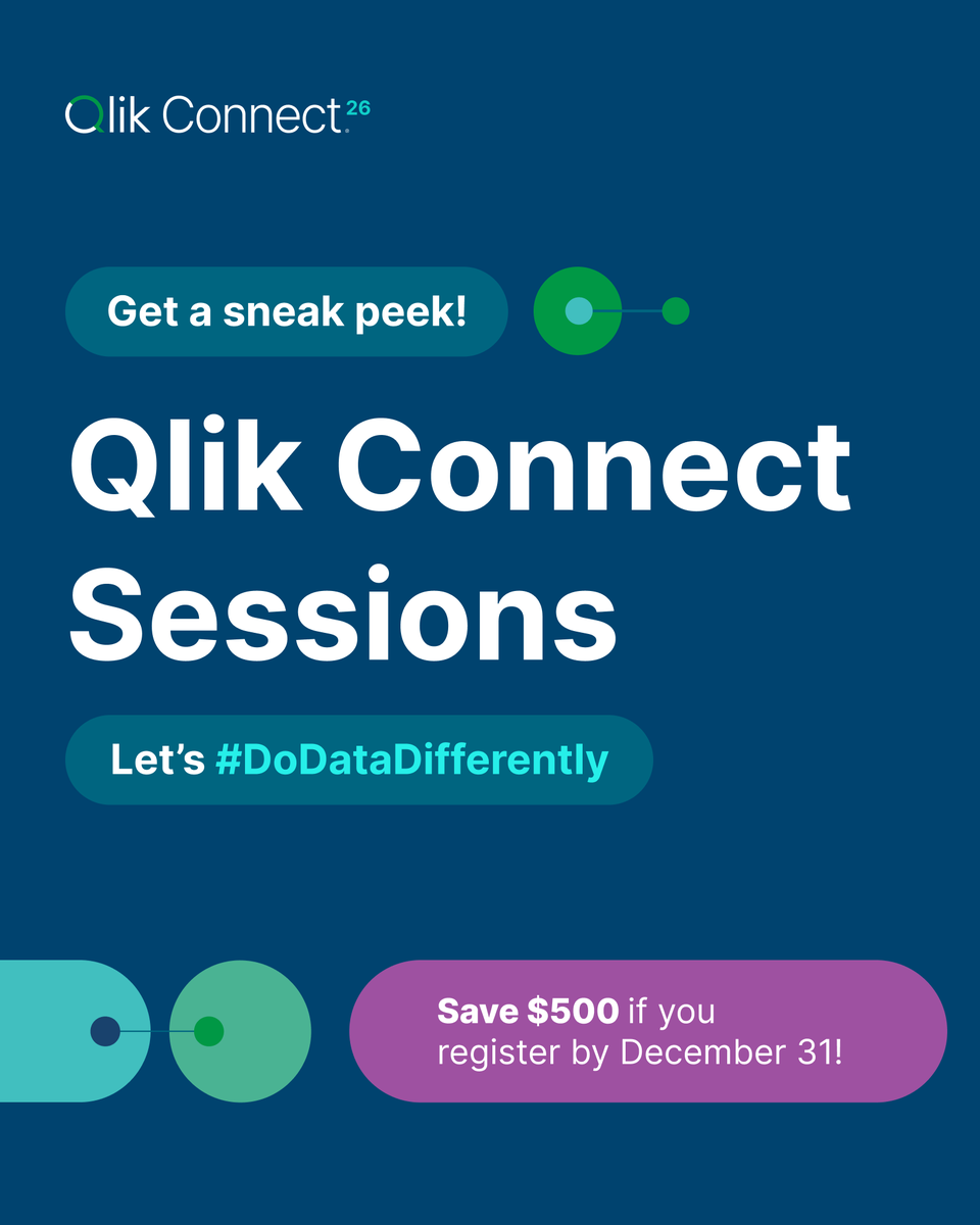 qlik's tweet image. #QlikConnect 2026 has 2+ immersive days dedicated to data, AI, and analytics in store for you.

Join us April 13–15 in Kissimmee, Florida where this year’s keynote speaker, Jesse Cole, creator of @TheSavBananas, will share how daring simplicity can transform results. 

Register…