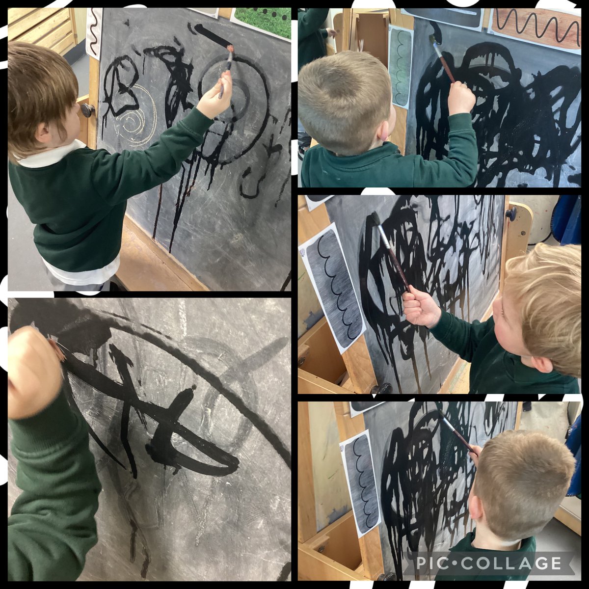 BaderPrimary's tweet image. Nursery are enjoying making marks on the chalkboards with water. #BaderNursery #earlywriting #makingmarks