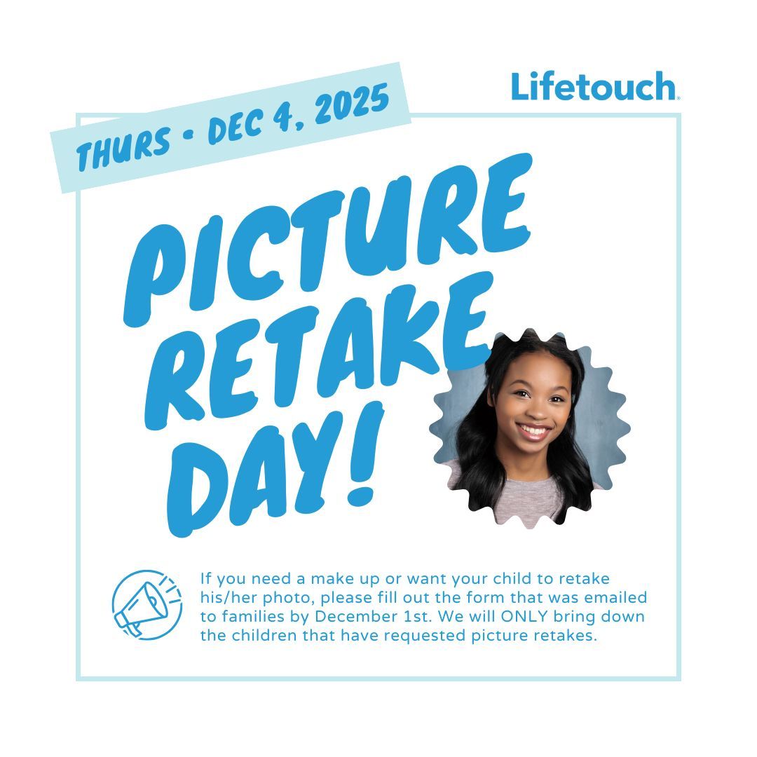 Photo Retake Day is December 4th! If your child was absent on picture day or you’d like a new photo taken, this is your chance. Only children registered will have their individual photo retaken. Sign up by December 1st! bit.ly/dec-2025-photo… 

<a href="/PS94DavidPorter/">PS94 David D Porter</a> <a href="/94QDavidDPorter/">Laura Avakians</a>