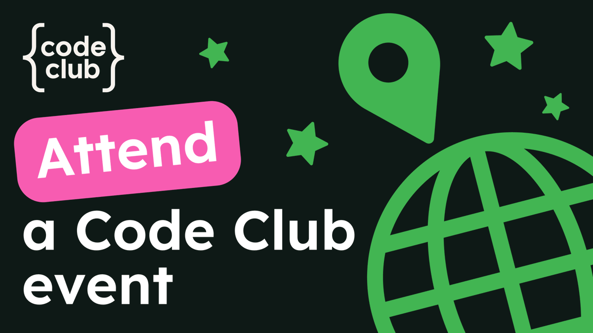 CodeClub's tweet image. Sign up for our November Code Club workshops  codeclub.org/events  

📌 19 November: Scratch
📌 20 November: Coffee and conversation (USA)
📌 26 November: Coffee and conversation &quot;