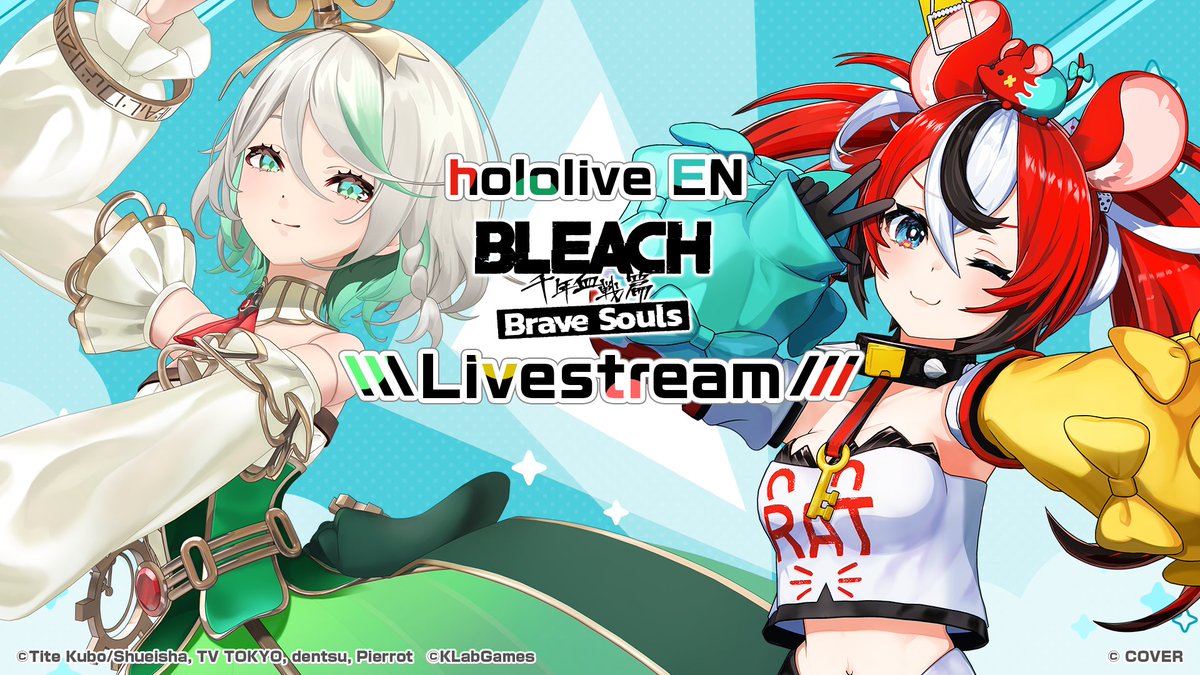 Bleach_BS's tweet image. 🎲hololive EN 所属タレントによる配信が決定！🍵
@hakosbaelz さんと @ceciliaimgreen さんがブレソルをプレイ！
コラボ記念のログインボーナスも実施予定！
お楽しみに！

📅配信日時：11/18（火）21:00～
📺配信：youtube.com/watch?v=1Q60q2…

#ブレソル