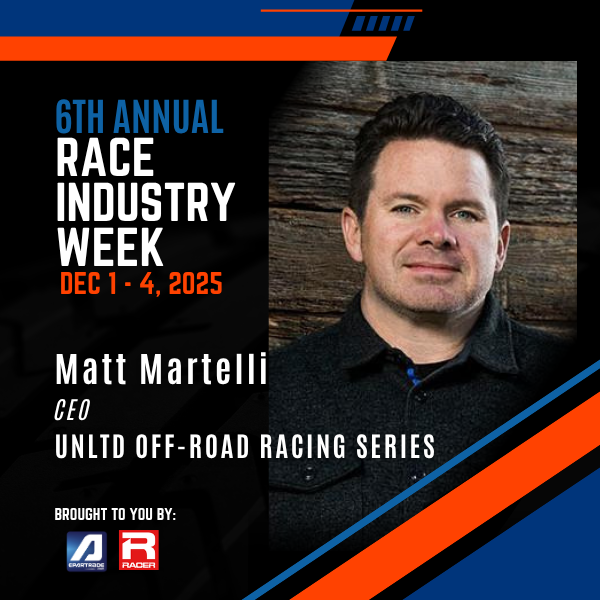 🔥 Big announcement! Matt Martelli, CEO of Unlimited Off-Road Racing Series, is joining #RaceIndustryWeek (Dec 1–4, 2025) for an exclusive interview.
Don’t miss his take on where UNLTD is heading.
👉 Save your seat: epartrade.com/more/onlinerac…
