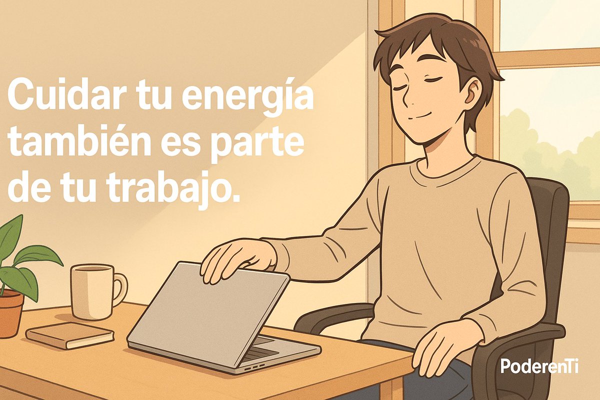 PoderEnti's tweet image. Cuidar tu energía también es parte de tu trabajo. #PoderEnTi

Invita a tu comunidad a elegir una cosa de la que se van a desconectar hoy para proteger su energía.

#energia #autocuidado #bienestarlaboral