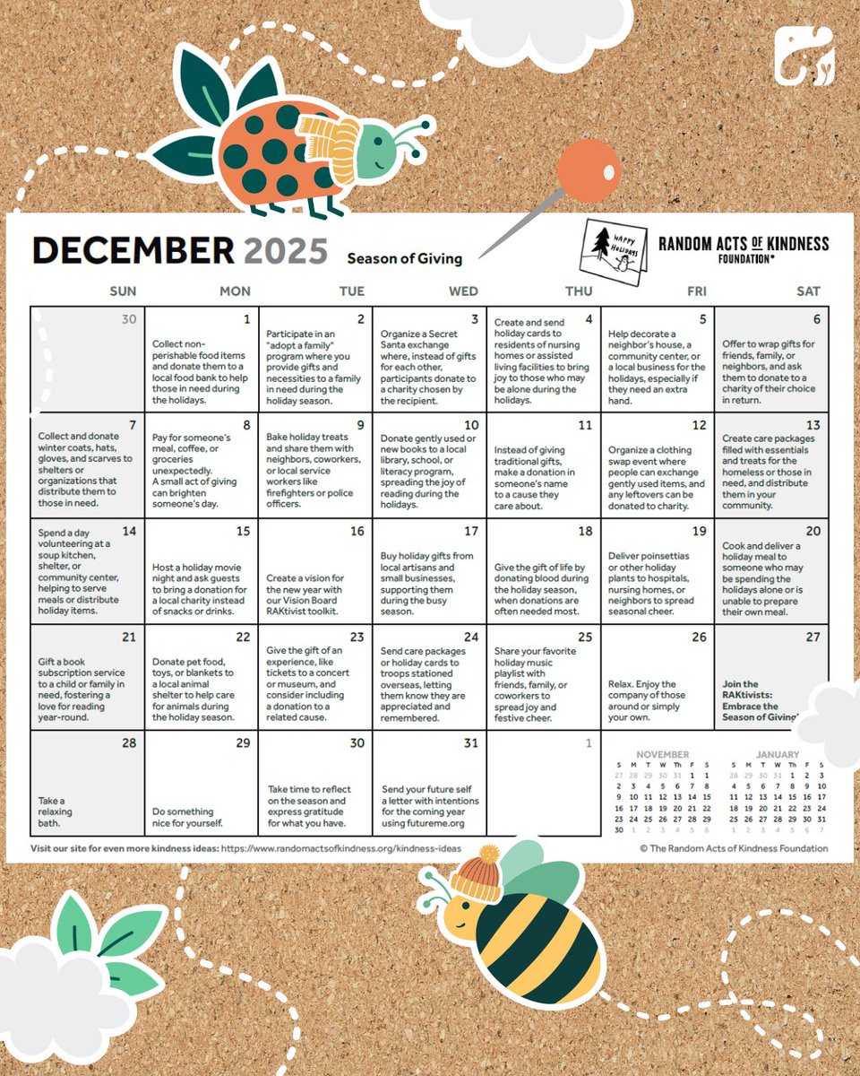 topsdaynursery's tweet image. Kindness is contagious 🌟 Spread it this festive season!

Random acts of kindness can boost wellbeing, strengthen communities &amp;amp; spark a ripple effect of goodness. This festive season, let’s inspire change &amp;amp; brighten someone’s day 🌱 

ow.ly/cAXu50XsNKT