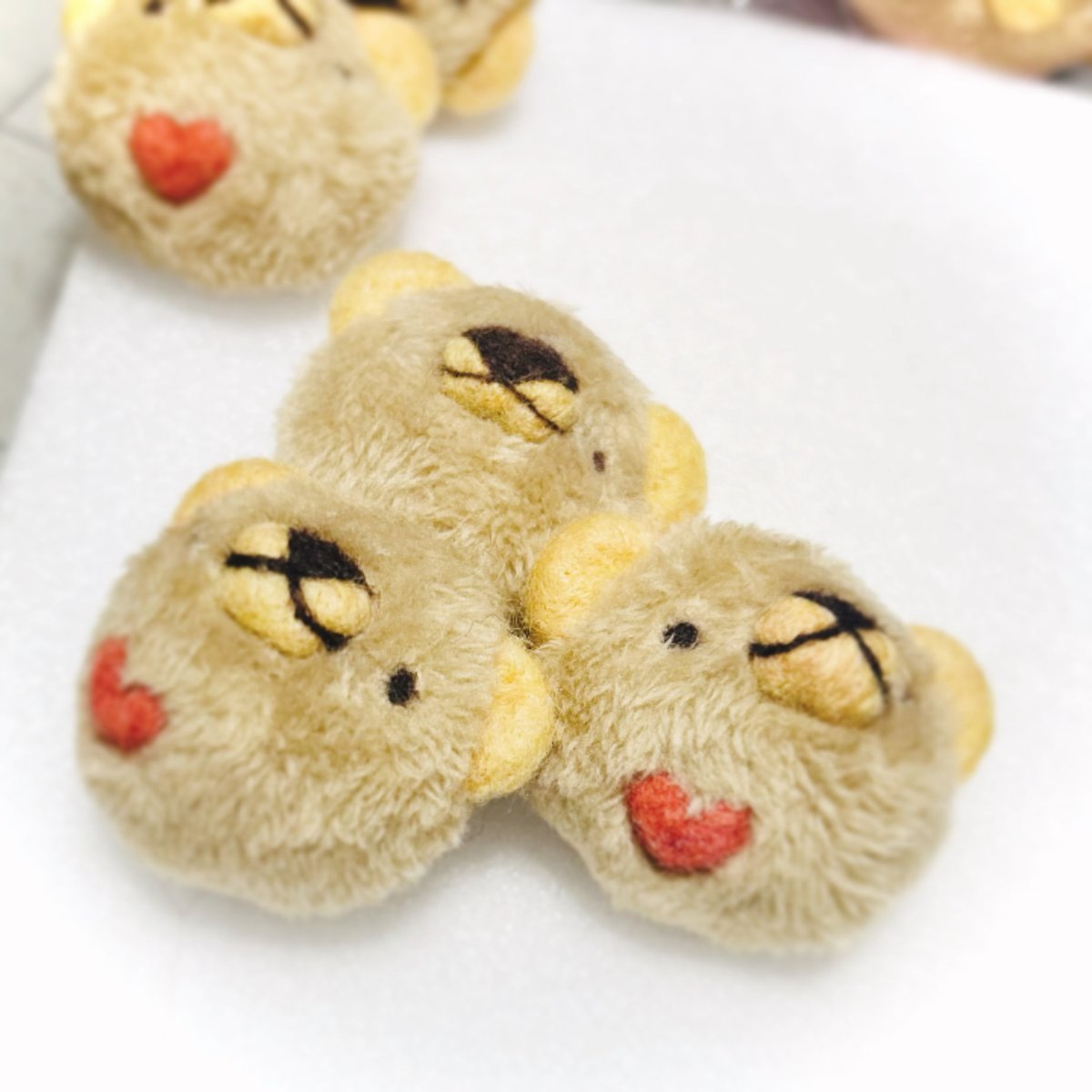 久しぶりのブローチ❤️
チクチク🪡🧵

#パポットサトミ
#こぐまのパピィ