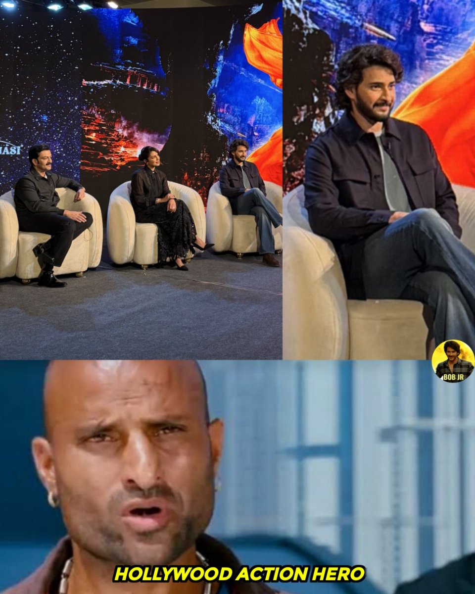 Hollywood Action Hero <a href="/urstrulyMahesh/">Mahesh Babu</a> 🦁🔥

#Varanasi #GlobeTrotter