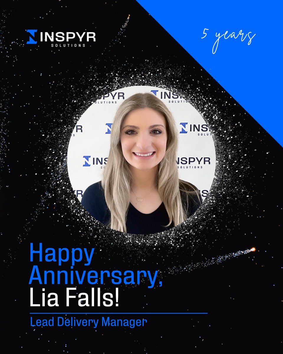 INSPYRSolution's tweet image. Happy anniversary, Lia! Congratulations on 5 years with INSPYR Solutions. We look forward to your continued growth as part of our team.

Interested in joining INSPYR Solutions? Check out our opportunities and apply today: inspyrsolutions.com/careers  #happyanniversary #INSPYRculture