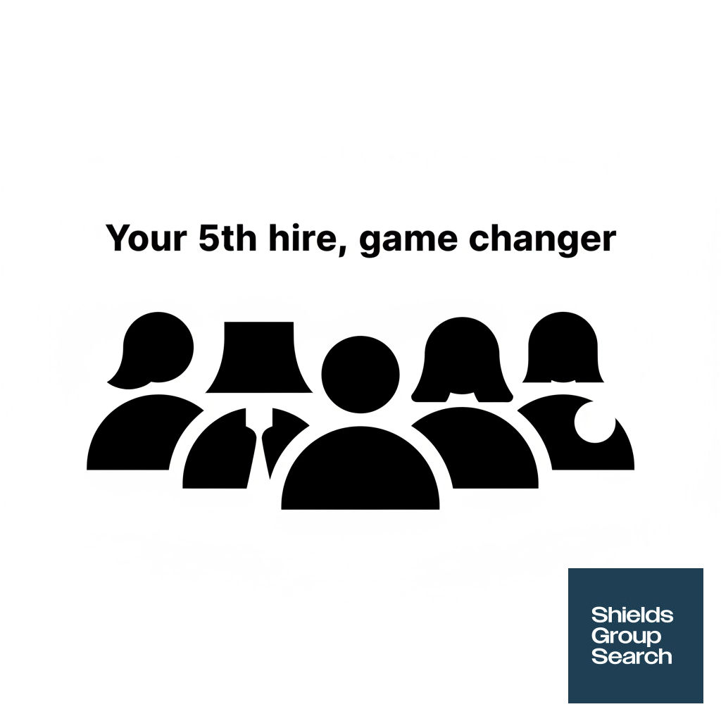 shieldssearch's tweet image. The 5th hire at a startup isn’t just a headcount: it’s a potential game changer. Their impact shapes culture, direction, and success. At Shields Group Search, we find early-stage talent who make every seat count. The right 5th? Future unlocked.