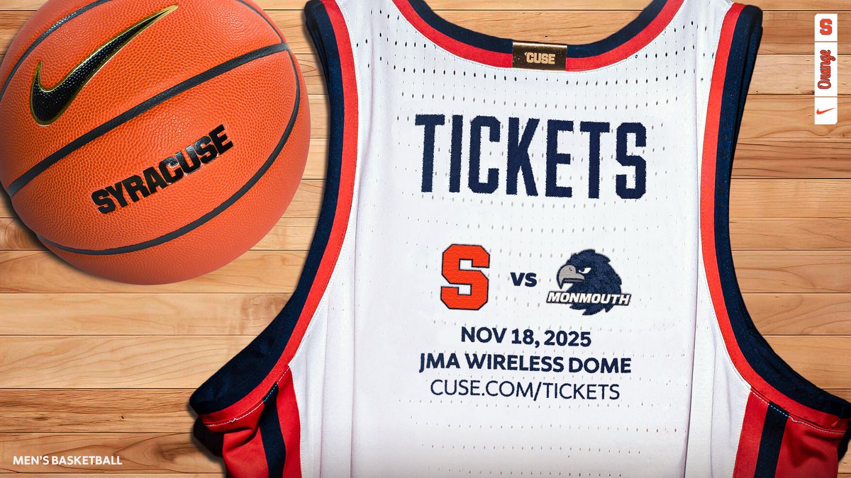 Cuse's tweet image. Show your support for @Cuse_MBB as they take on Monmouth on Tuesday night in the Dome! Buy your tickets and pack the Loud House!

➡️ cuse.com/basketballtick…
