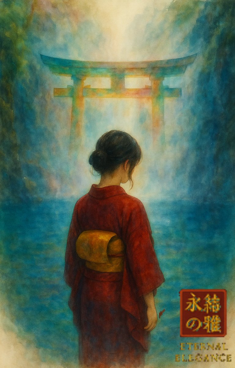 junz_U_gallery's tweet image. ≪幻光りに導かれ・・・≫
Guided by the Phantom Light…

霧が色に変わり、音を立ててた。
何も変わらず、何も語らないはずだった。
#JapaneseArt #ToriiArt #EternalElegance