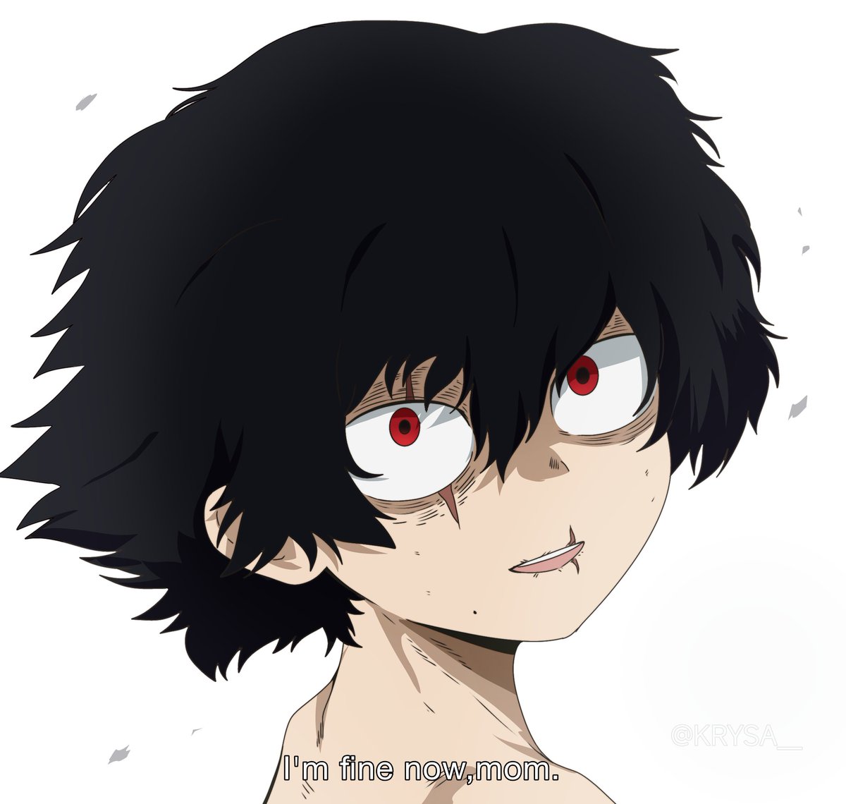 KRYSA__'s tweet image. Hes so ugly that I felt bad so I traced over the manga panel to make this