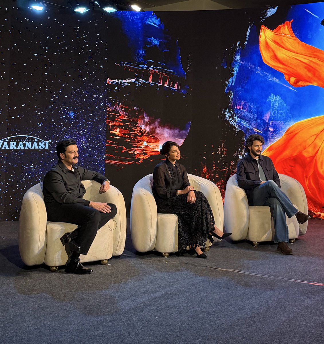 Team #Varanasi is featured in an exclusive interview with international media.

Superstar <a href="/urstrulyMahesh/">Mahesh Babu</a> <a href="/priyankachopra/">PRIYANKA</a> <a href="/PrithviOfficial/">Prithviraj Sukumaran</a>

 #Varanasi #Rudhra #GlobeTrotter
 <a href="/urstrulyMahesh/">Mahesh Babu</a> <a href="/VaranasiMovie/">Varanasi</a>