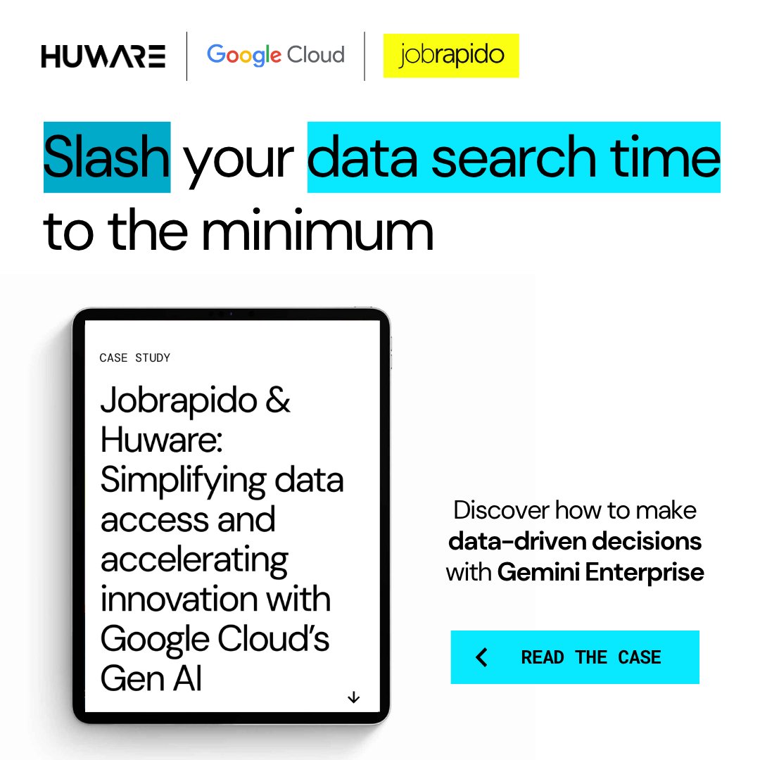 🚀 “We’ve made data access faster, simpler &amp; more meaningful - strengthening how we run our business.” <a href="/jrabbath/">Jean-Pierre Rabbath</a>, CPTO at Jobrapido. With Huware &amp; <a href="/GoogleCloud/">Google Cloud</a>’s #GenAI, we’re transforming data access &amp; driving smarter #innovation. 👉 bit.ly/49zy00w