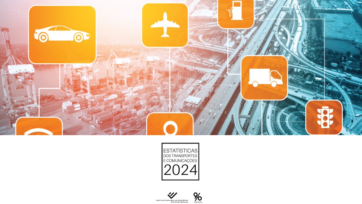 Divulgação dos principais resultados estatísticos sobre a atividade dos setores de Transportes e Comunicações em 2024.
Publicação: tinyurl.com/2s37xdnx
Destaque: tinyurl.com/bdd4ke9y
INE: 90 anos de rigor e inovação ao serviço da Sociedade
#pt_ine #Trasnportes #Comunicações