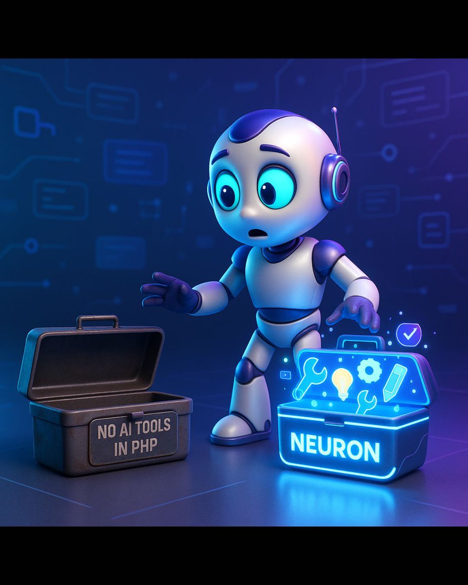 neuronai_php's tweet image. Many PHP devs feel this fear:

“I don’t have the tools to stay competitive in AI.”

But you don’t need to migrate to Python.

Neuron brings real Agentic AI — memory, orchestration, RAG — directly into PHP.

Stay relevant. Stay competitive.

👉 neuron-ai.dev

#PHP #AI