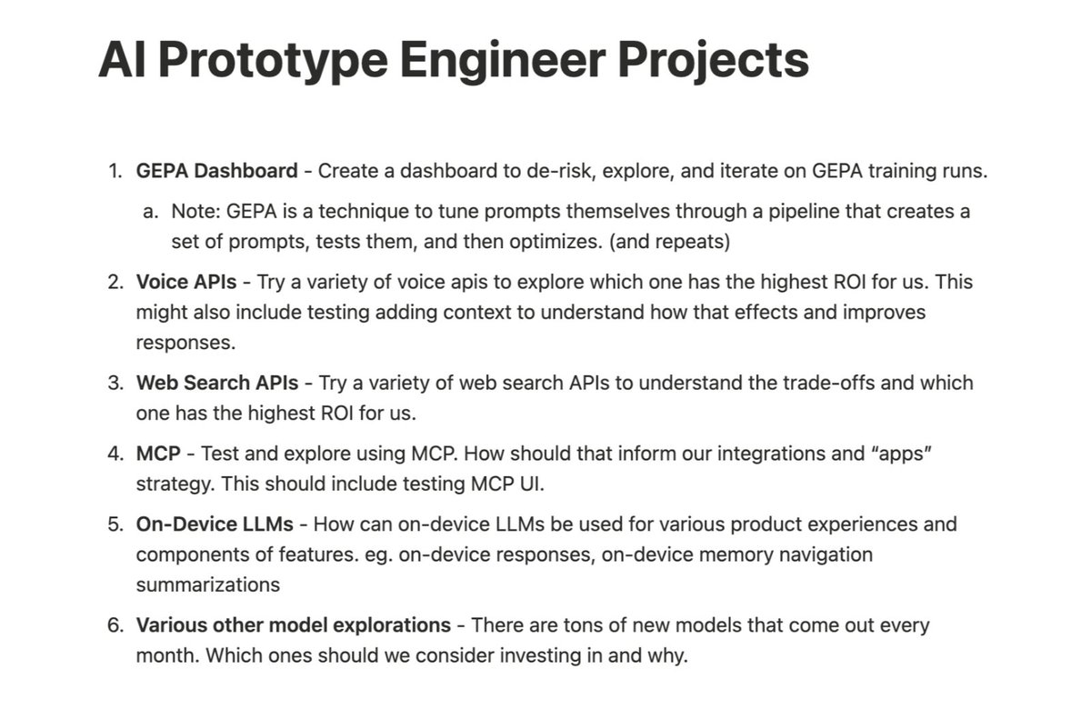 joshm's tweet image. New prototyping role just opened @browsercompany. 

TL;DR - we&apos;re getting pitched new APIs, models, etc. all the time, and want someone to be on the frontlines of de-risking what makes most sense for @diabrowser. 

Working closely with me! 

DM or email josh@thebrowser.company