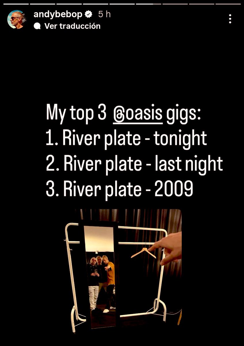 OasisArchives's tweet image. It seems that Andy Bell enjoyed his experience in Argentina🇦🇷🔥