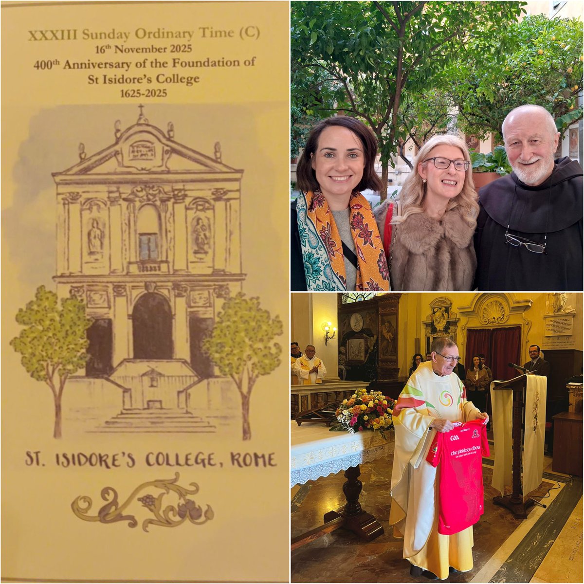 We were delighted to join the🇮🇪Community &amp; GAA in Rome to mark 400yrs since the founding of St.Isidore’s College by Waterford man Luke Warding OFM. In his message <a href="/Pontifex/">Pope Leo XIV</a> acknowledged the significant contributions by so many Irish Franciscans since 1625. Here’s to the next 400!