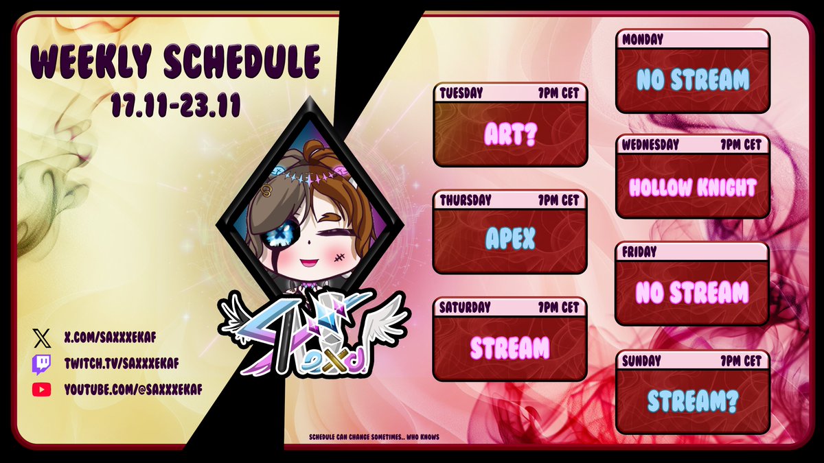 SaxXxekaf's tweet image. After i abandoned my schedule last week completely.. i hope i can hold it this week :) big love for everyone sticking around &amp;lt;3