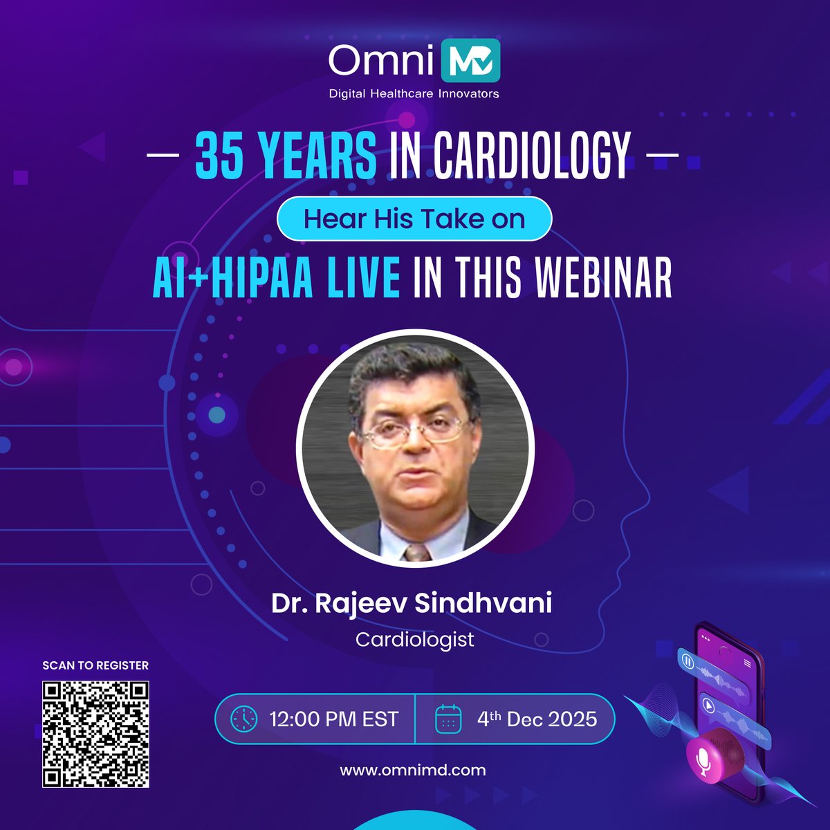 omnimd's tweet image. Every digital greeting captures identity and when privacy slips, the clinic holds the liability.

We’re glad to welcome Dr. Rajeev Sindhwani to our expert panel for the webinar

What HIPAA Really Means When Your Front Desk is an AI.

Time: 4 Dec, 12 PM EST
shorturl.at/s1uBf