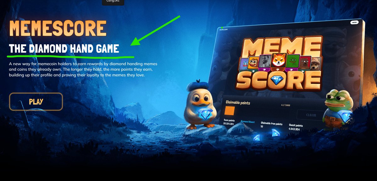 What do you think the diamond points in the <a href="/meme/">MEME.COM</a> are really for?

Based on what’s written on the site:

“A new way for memecoin holders to earn rewards by diamond handing memes and coins they already own. The longer they hold, the more points they earn, building up their profile