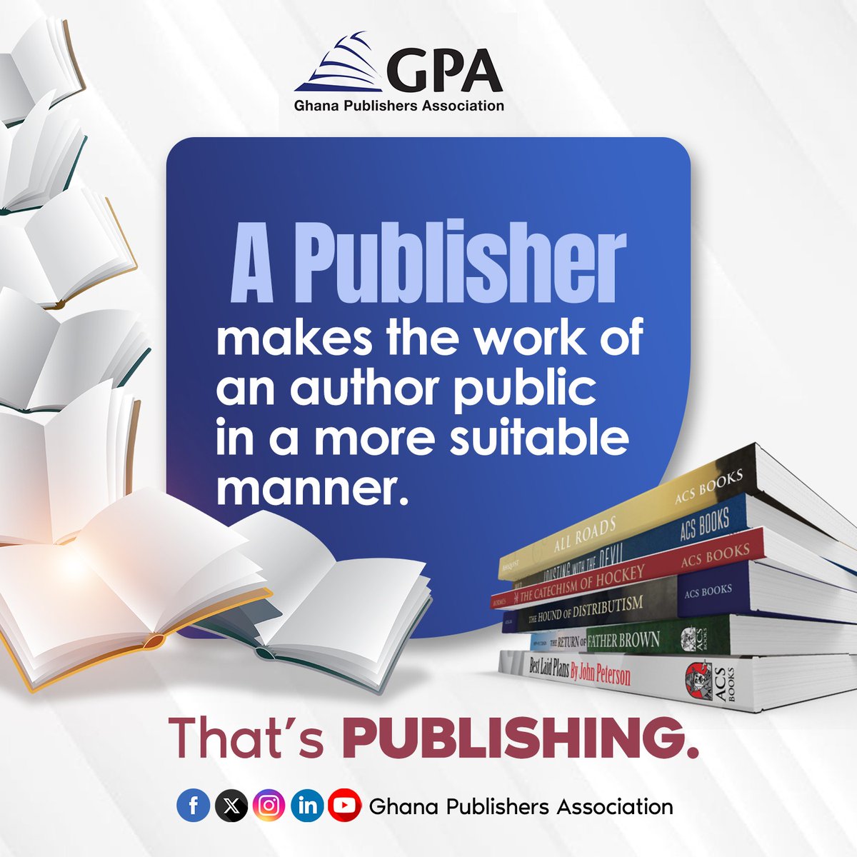 Who is a publisher?
#gpainaction