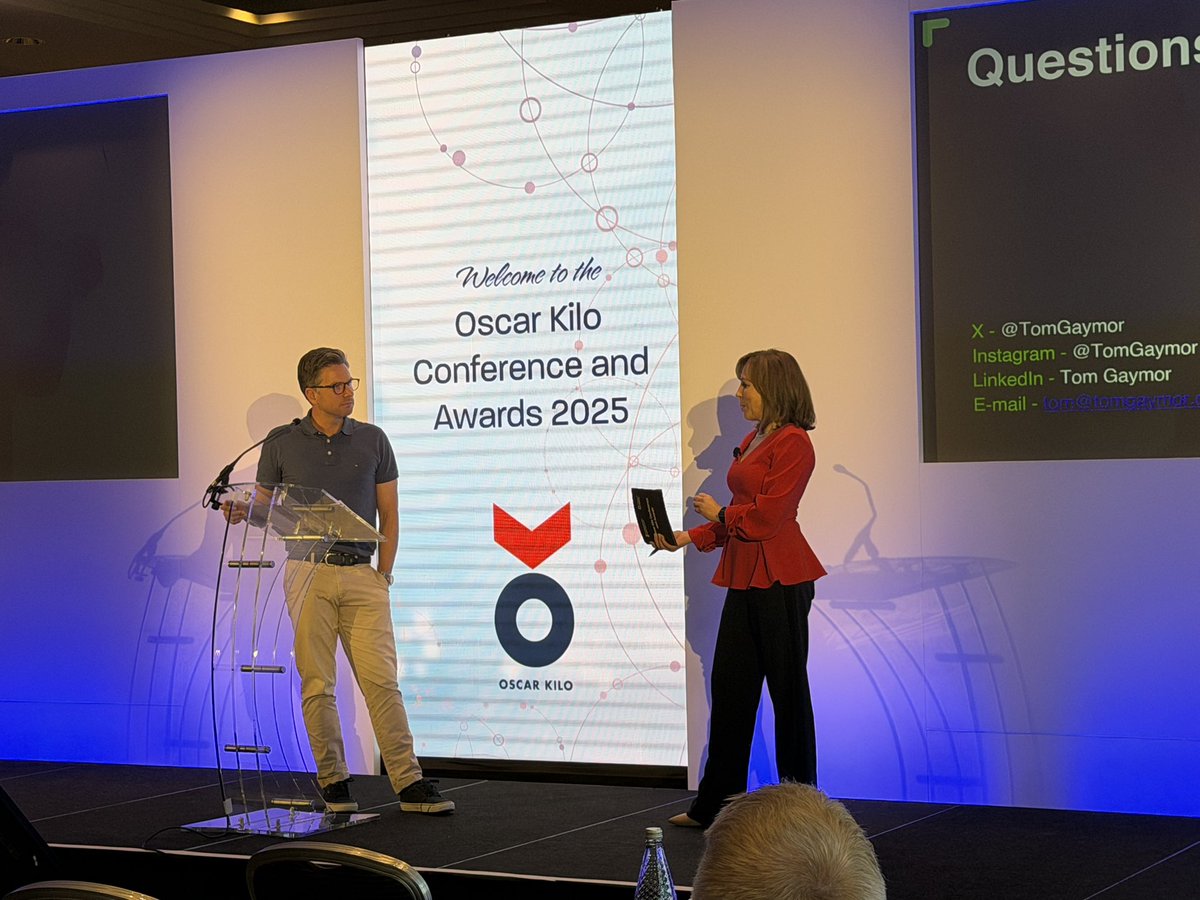 Amazing start to the <a href="/OscarKiloUK/">Oscar Kilo</a> conference either the wonderful <a href="/sianwilliams100/">Dr Sian Williams</a> presenting and the fabulous <a href="/TomGaymor/">Tom Gaymor 🎙️</a> talking about his journey and the importance of #Peer support. <a href="/OscarKiloNine/">OscarKilo9</a> #wellbeing #police