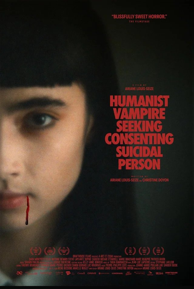 Vampiro Humanista Busca Suicida (2023): Una fábula sobre la apatía millennial. Comedia amarga.
👍El diálogo minimalista. La estética impecable.
👎El tercer acto se diluye. 
🤨 Una crítica social brutal disfrazada de comedia adolescente.
⭐️⭐️⭐️⭐️/5