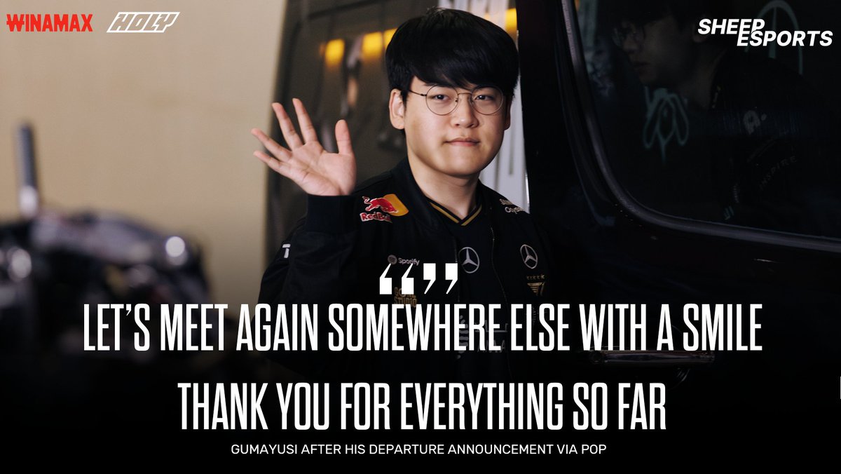 Sheep_Esports's tweet image. Gumayusi 🇰🇷 after his departure announcement: 

&quot;It’s a little sad that we’re parting ways here, but I trust that you’ll keep supporting me until the end&quot;