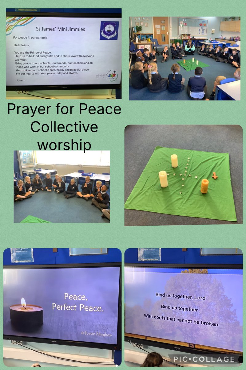 To celebrate Prayer for Peace Day we listened to prayers from St James and other local schools. Then we reflected on what peace means to us and completed a jigsaw piece to illustrate what peace means to us. <a href="/OSJ_RE/">OSJ_RE</a>