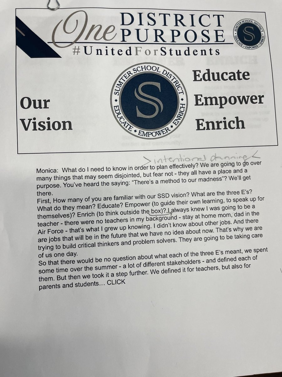 BonMnta's tweet photo. It’s happening ⁦@SumterSCSchools⁩ with district wide 4th grade planning. https://t.co/pzcQSRtInP