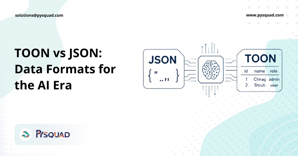 pysquad_info's tweet image. As AI becomes part of our daily workflows, even data formats need to evolve.

We put together a blog comparing JSON with a new token-efficient format called TOON.

Read here: pysquad.com/blogs/toon-vs-…

#TOON #JSON #dataformats #serialization #tokenization