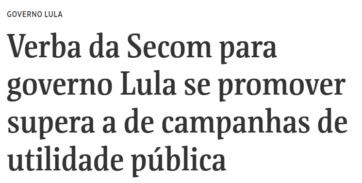 Matéria da Folha de São Paulo mostra que o Governo gasta mais com autopromoção do que com informações importantes para o cidadão. Quando o produto é ruim e não agrada, o jeito que tem é tentar uma lavagem cerebral através da propaganda.