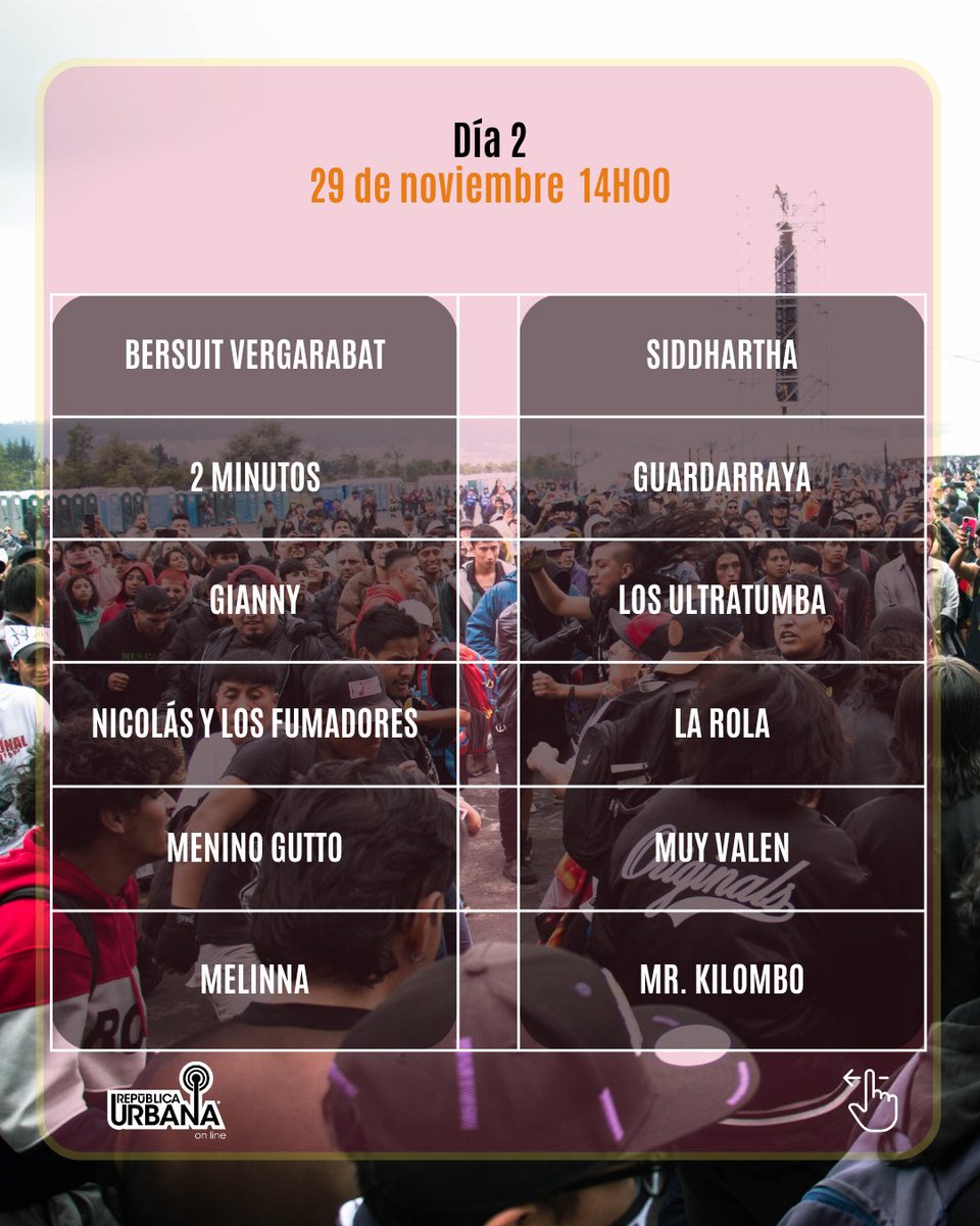 republica_urban's tweet image. 🎉 ¡YA ES OFICIAL! 🎸🔥
El Cartel del #Quitofest 2025 fue revelado por el alcalde y aquí te lo dejamos para que lo puedas compartir 😎💥
Nos vemos el 28, 29 y 30 de noviembre en el Parque Bicentenario para vivir el festival más importante del año 🫶🎶