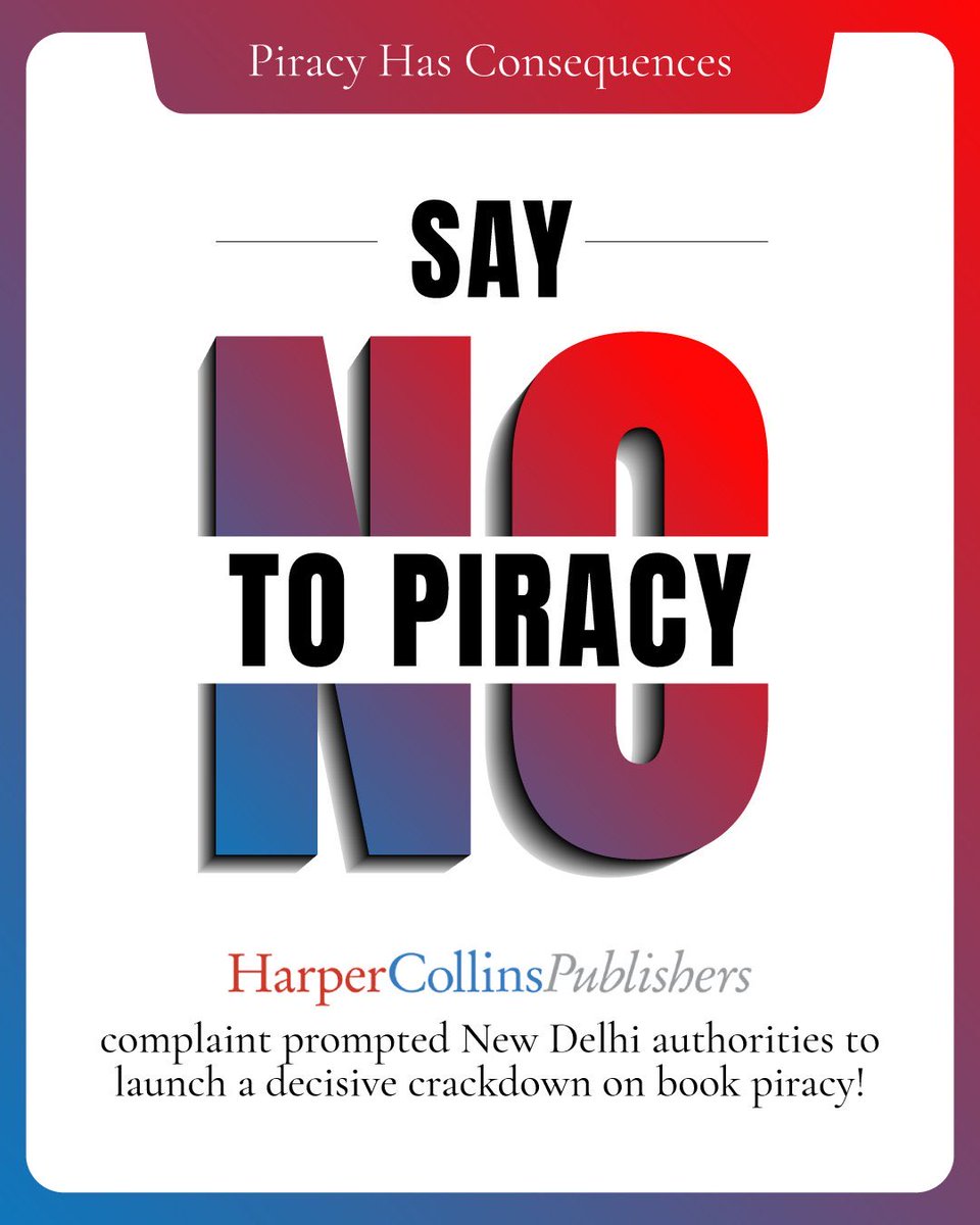 jilpanz's tweet image. Stepping Up Our Anti-Piracy Action!

In a major raid conducted with the DCP (North), Delhi Police, we cracked down on book piracy in Delhi’s Mori Gate. Across three sites, more than 4,000 pirated books were seized.

Two major distributors—key suppliers of pirated books to Mumbai,…