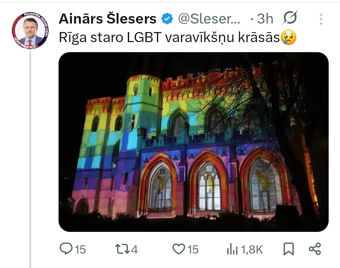 Ja balsosi par Aināru, viņš garantēs debesīs koši pelēku varavīksni.