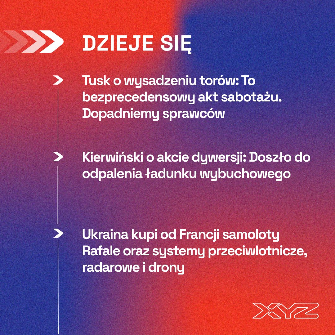 [#DziejeSię 🔴] Bądź na bieżąco z najważniejszymi wydarzeniami z Polski i ze świata. Znajdziesz je w naszej relacji.

Obserwuj: tinyurl.com/vm9udhuh 👈