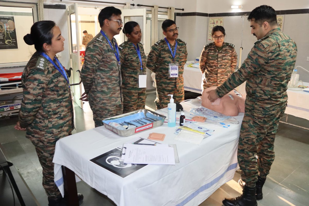 prodefencejammu's tweet image. Empowering Combat Casualty Care to Save Lives

Advanced Trauma Life Support training for young Medical Officers of #NorthernCommand was conducted at Command Hospital, #Udhampur from 13 to 15 Nov 2025 by experts from the Army Medical Corps and AIIMS, Jammu.
#NorthernCommand…