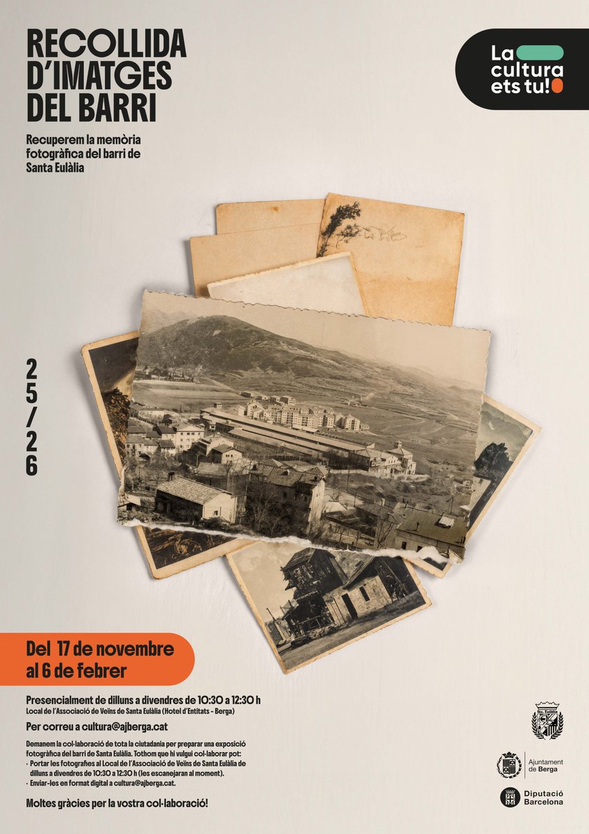 Berga impulsa una recollida de fotografies per preservar la memòria del barri de Santa Eulàlia en una futura exposició ajberga.cat/actualitat/ber…