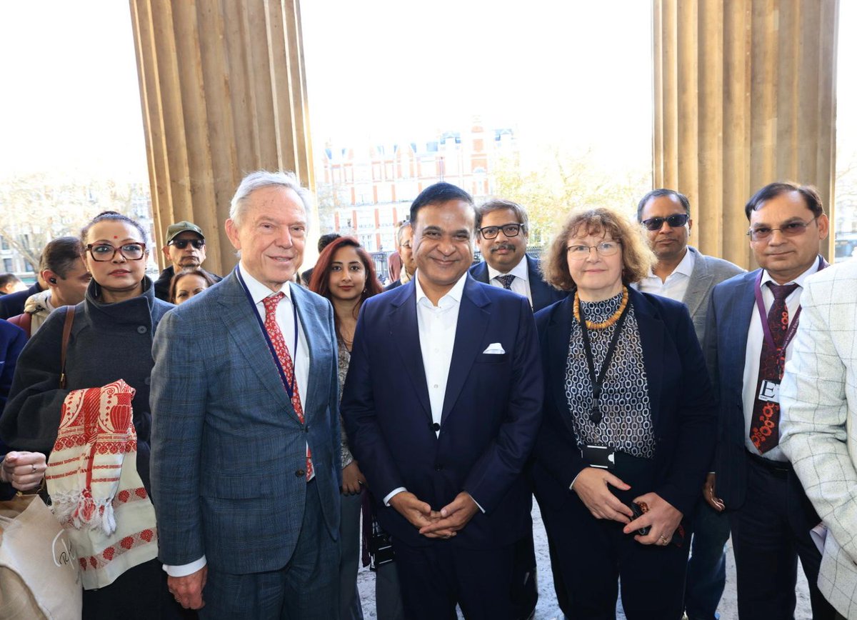 himantabiswa's tweet image. London’s British Museum is a timeless repository of the phenomenal evolution of the human civilisation. 

I look forward to sign an MoU to enable us to bring Mahapursh Srimanta Sankardev’s iconic Vrindavani Vastra  to Assam.