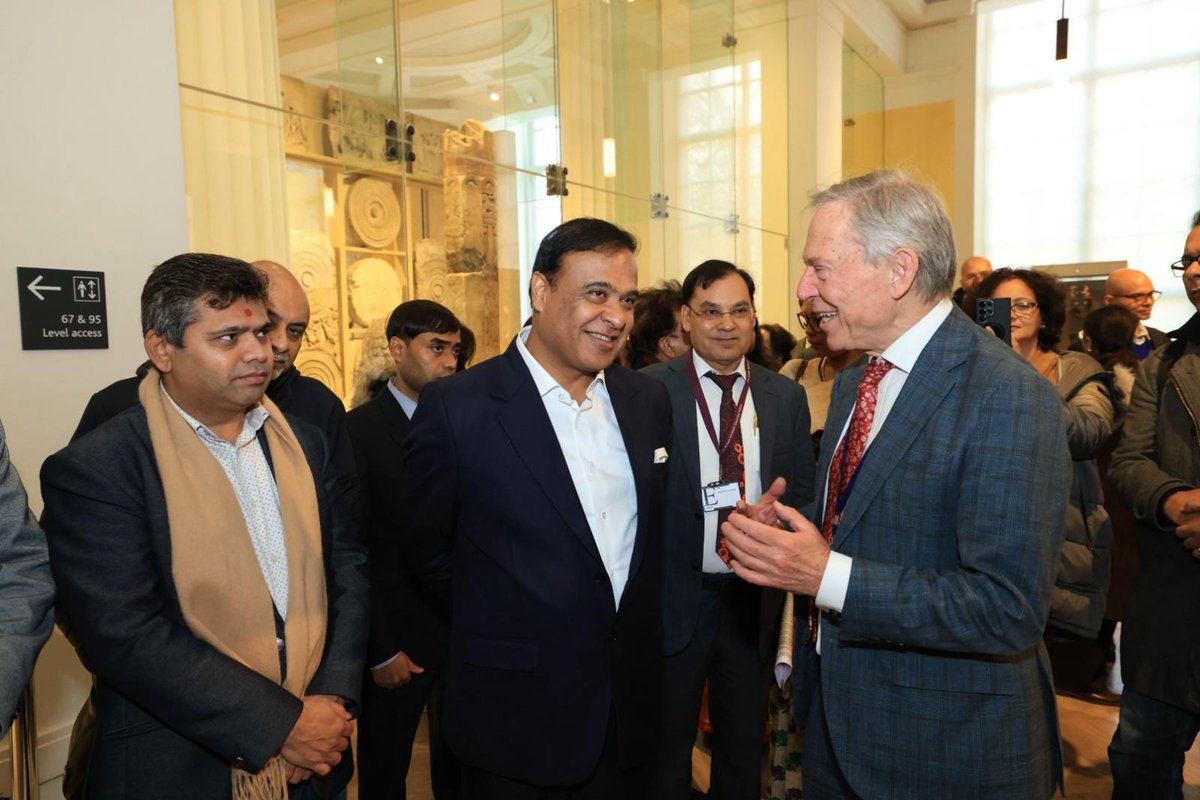 himantabiswa's tweet image. London’s British Museum is a timeless repository of the phenomenal evolution of the human civilisation. 

I look forward to sign an MoU to enable us to bring Mahapursh Srimanta Sankardev’s iconic Vrindavani Vastra  to Assam.